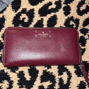Kate spade burgundy wallet